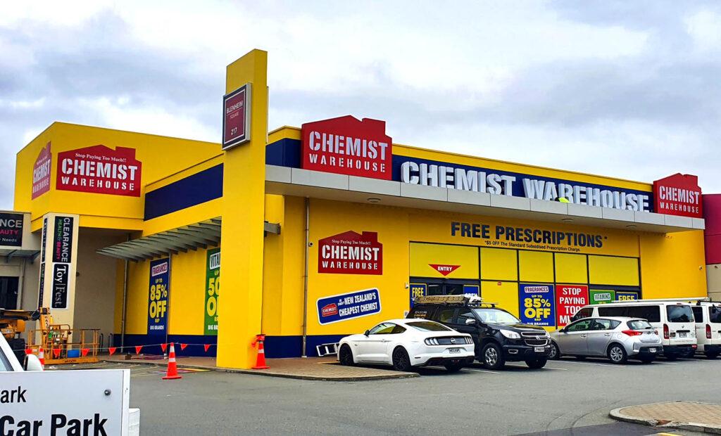 Full Site Signage at Chemist Warehouse by Capitol Signs in NZ